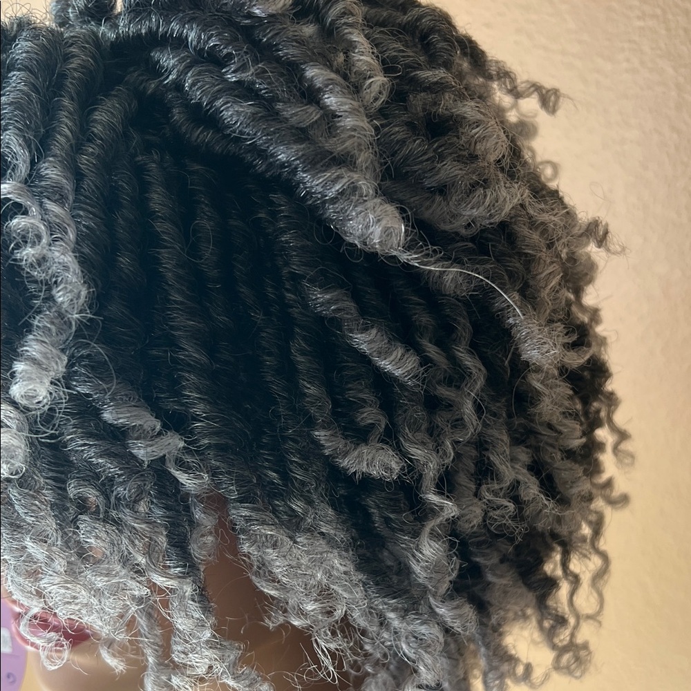 6 Inch Short Dreadlocks Afro loc wig with clips in synthetic faux braided new - Picture 4 of 5